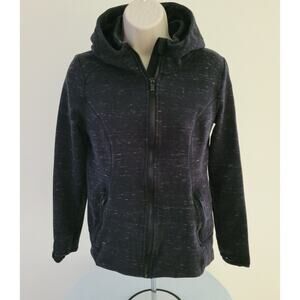 90 DEGREE by REFLEX Womens Black knit Cold Gear Zip Jacket w/Hood--Sz Sm